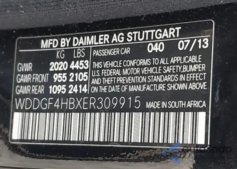 2014 Mercedes-Benz C-Class C 250 Sport из США, поврежденный, VIN WDDGF4HBXER309915